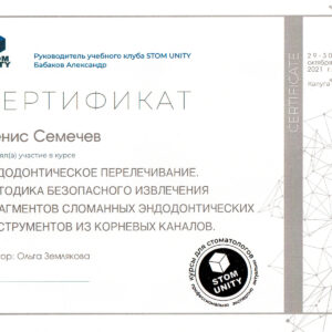 Эндодонтическое перелечивание. Методика безопасного извлечения фрагментов сломаных эндодонтических инструментов из корневых каналов